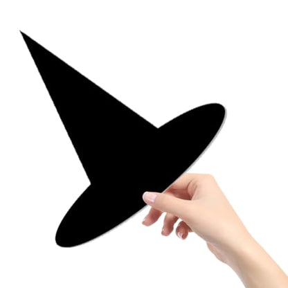 24pcs Flat Paper Witch Hat Hanging Decorations Halloween Witch Decor