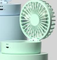 Skiennix Portable Handheld Fan - Misting Makeup Fan in Vibrant Green | Perfect for On-the-Go Use