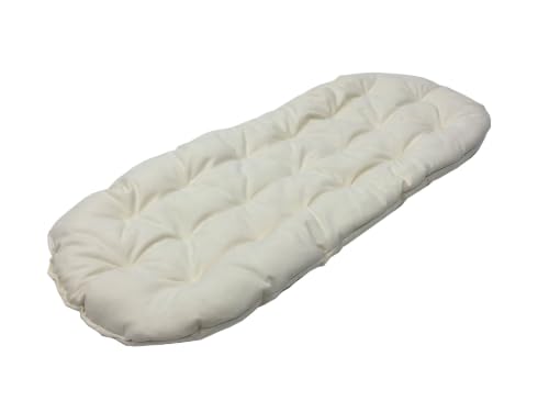 Organic Cotton Futon Mattress Topper for Moses Basket 26x11 - GOTS Certified