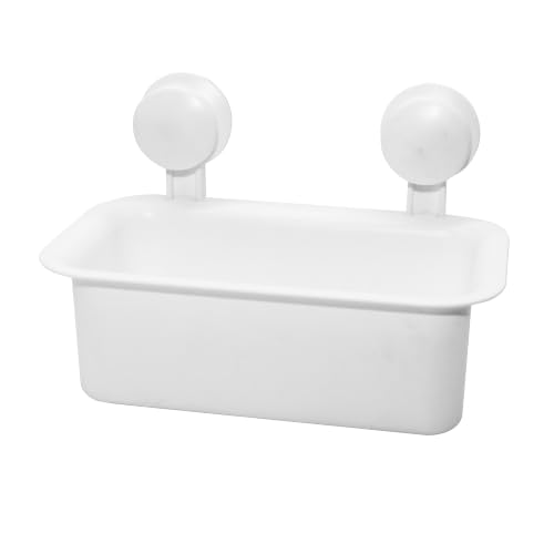 Oggi Twist-Lock Suction Shower Caddy with Self-Draining Basket, No Drill Bathroom Organizer