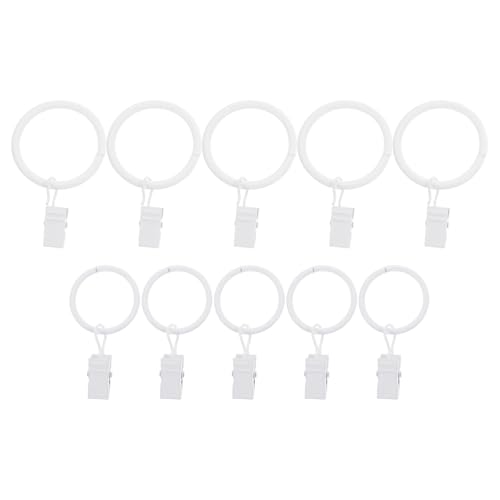 20pcs Iron Curtain Clip Rings with Hooks for Curtains - Heavy Duty Support