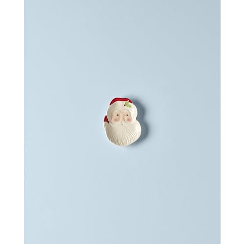 Lenox Santa Porcelain Spoon Rest Christmas Holiday Kitchen Decor - Variation of Santa