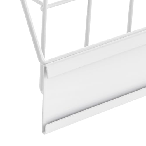White 6-Tier Wire Book Display Shelf for Library Classroom