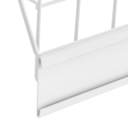 White 6-Tier Wire Book Display Shelf for Library Classroom