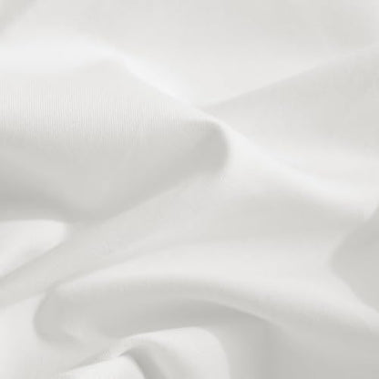 Corner Pleated Cotton Desk Skirt - White, 42 Inch Length with Elastic Fit