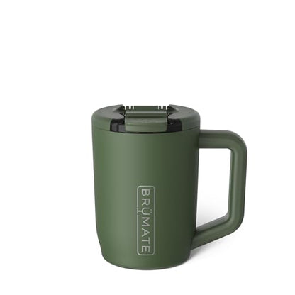 BrüMate Müv - 15oz 100% Leak Proof Insulated Coffee Mug with Handle & Lid - Stainless Steel Coffee Travel Mug - Double Walled Coffee Cup (OD Green)