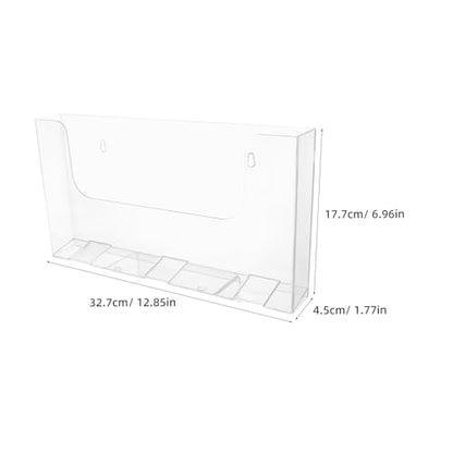 Acrylic Wall File Rack for Documents and Magazines - 2 Pack
