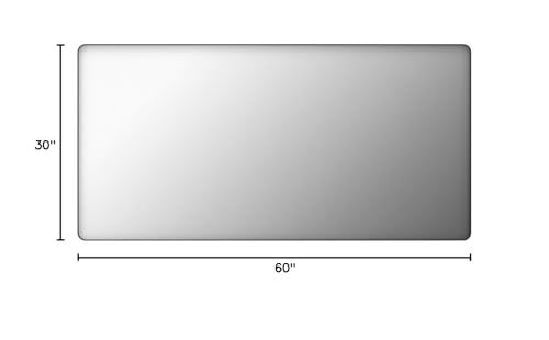 LOAAO 60X30 Inch Black Metal Framed Bathroom Mirror for Wall, Matte Black Bathroom Vanity Mirror Farmhouse, Large Rounded Rectangle Mirror, Anti-Rust, Tempered Glass, Hangs Horizontally or Vertically