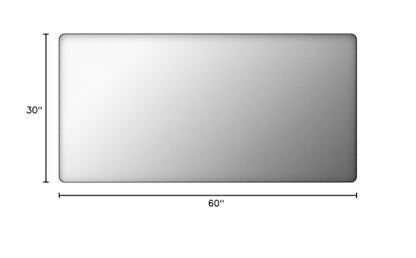 LOAAO 60X30 Inch Black Metal Framed Bathroom Mirror for Wall, Matte Black Bathroom Vanity Mirror Farmhouse, Large Rounded Rectangle Mirror, Anti-Rust, Tempered Glass, Hangs Horizontally or Vertically