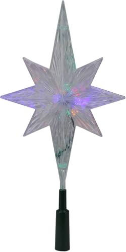 Lighted LED Color Changing Christmas Tree Topper - Star, Multi Lights, 11 Inches