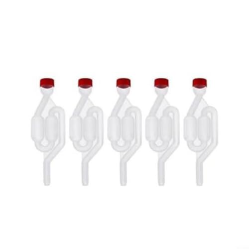 5 Pack S-Shape Airlock Fermentation Valves for Homebrew Wine & Beer