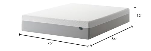 Zinus 12 Inch Green Tea Essential Memory Foam Mattress [New Version], Full, Fiberglass Free, Medium Feel, Breathable Airflow Memory Foam, Certified Safe Foams & Fabric, Mattress in A Box