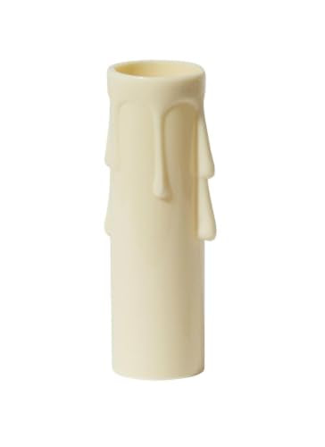Ivory Plastic Candelabra Candle Cover - Drip Style, 3 Inch Height
