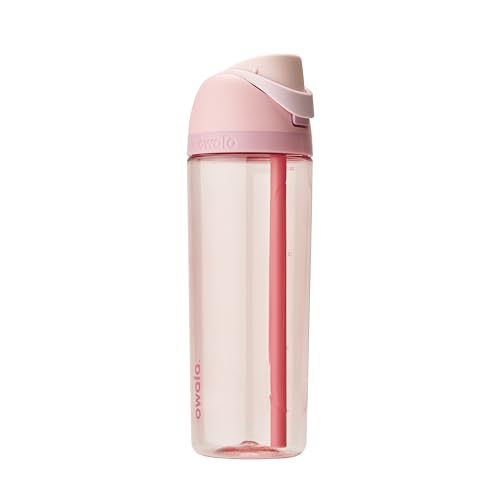 25 oz Tritan Water Bottle with Flip-Top Lid and Lock - Rose Quartz