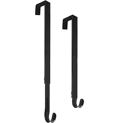 Dan&Dre Black Adjustable Wreath Door Hanger - Damage-Free Over the Door Hook
