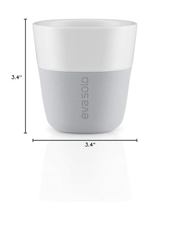 Eva Solo Marble Grey Espresso Tumbler Mug - 3 oz Porcelain Coffee Cup with Silicone Grip