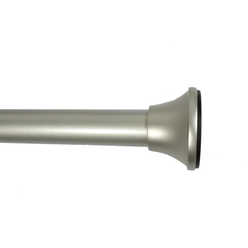 Adjustable Silver Curtain Tension Rod 30-52 Inches for Windows & Doors