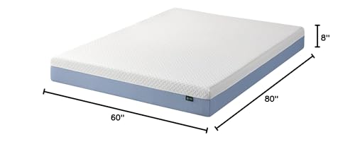 Zinus 8 Inch Queen Cooling Essential Memory Foam Mattress [NewVersion], Fiberglass Free, Medium Feel, Breathable Cooling Layers, Certified Safe Materials