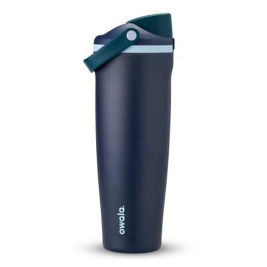 Owala FreeSip Stainless Steel Tumbler, Sea Captain Navy, 30 oz Travel Mug with Sway Grip
