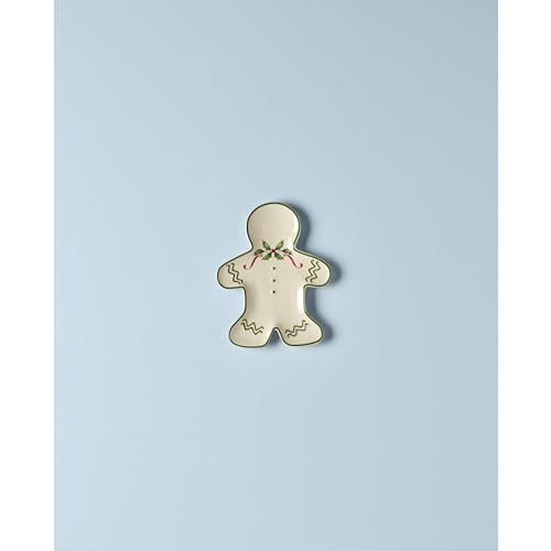 Lenox Holiday Gingerbread Man Christmas Accent Plate - 8-inch Porcelain