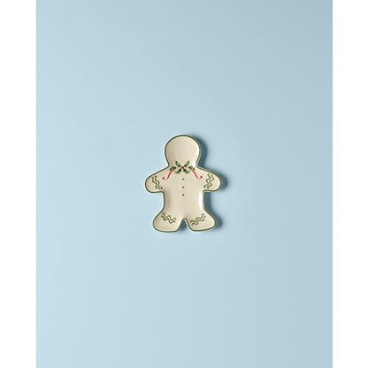 Lenox Holiday Gingerbread Man Christmas Accent Plate - 8-inch Porcelain