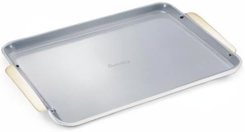Caraway Non-Stick Ceramic Baking Sheet - Non-Toxic, PTFE & PFOA Free - Ideal for Baking & Roasting - Large (18" x 13") - White