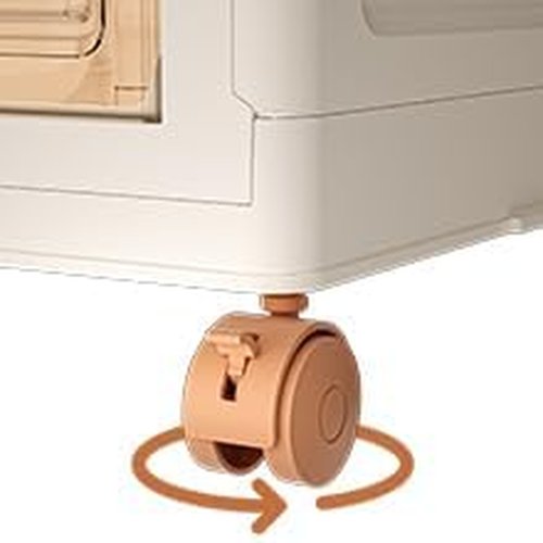 FINCHESCLUB Stackable Storage Bins - Extra Large 752QT Foldable Bins with Doors & Wheels | 4 Pack