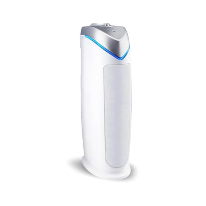 GermGuardian HEPA Air Purifier for Home, Large Rooms - 743 Sq. Ft. with HEPA Air Filter, UV-C Light & Odor Reduction, AC4825E, 22" Tower, Gray