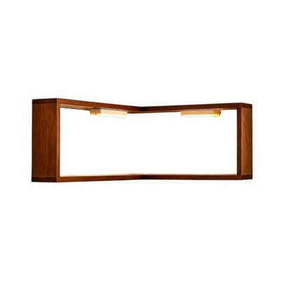 Corner Shelf Wall Mounted L-Shaped LED Lights Display Organizer - Concave Model