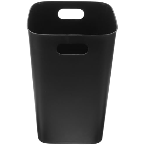 Large 13 Gallon Black Plastic Trash Can Without Lid for Bedroom Kitchen Office