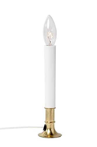 Electric Window Candle Lamp with Brass Base - Dusk to Dawn Sensor - 6 Pack - Original