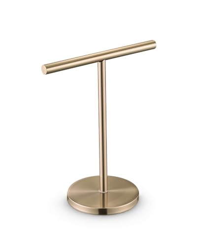 T-Shape Hand Towel Holder Stand Champagne Bronze Bathroom Accessory