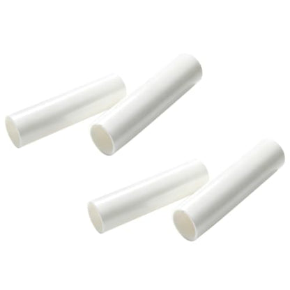 White Plastic Candle Cover Sleeves for Chandeliers - 6 Pack, 4 Inch