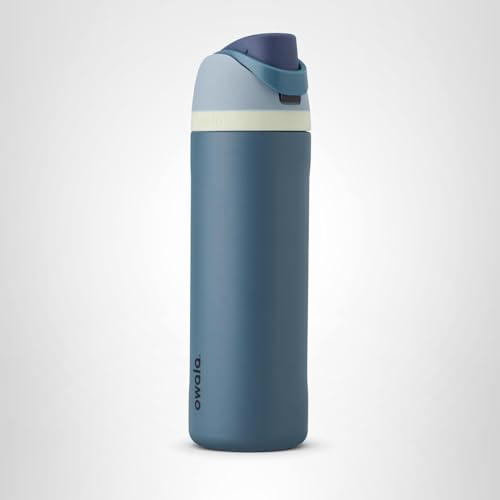 Owala FreeSip Insulated Stainless Steel Water Bottle with Straw, BPA-Free Sports Water Bottle, Great for Travel, 24 Oz, Denim