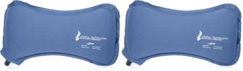 16 x 2 Inch Self-Inflating Travel Lumbar Support Pillow Pack of 2 - Portable Back Cushion
