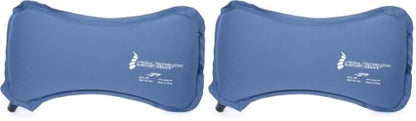 16 x 2 Inch Self-Inflating Travel Lumbar Support Pillow Pack of 2 - Portable Back Cushion