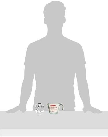 Pyrex Prepware 1 Cup Measuring Cup - Clear Design with Red Measurements for Accurate Cooking