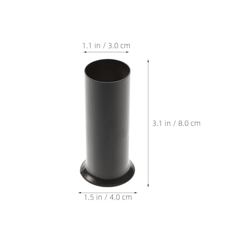 8pcs Black Metal Candle Sleeve Covers for Lamp Bases and Sockets