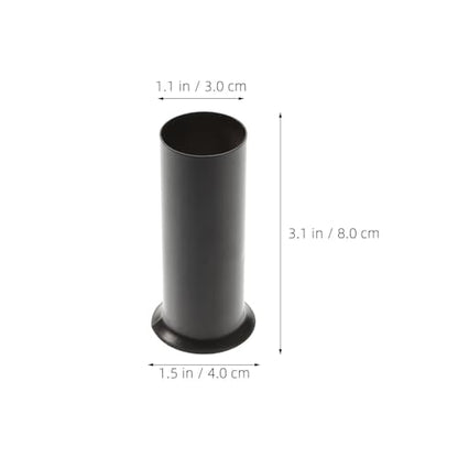 8pcs Black Metal Candle Sleeve Covers for Lamp Bases and Sockets