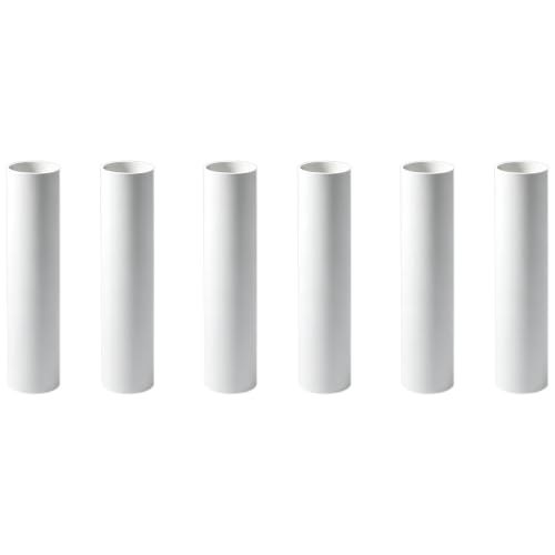 White Plastic Candle Cover Sleeves for Chandeliers - 6 Pack, 4 Inch