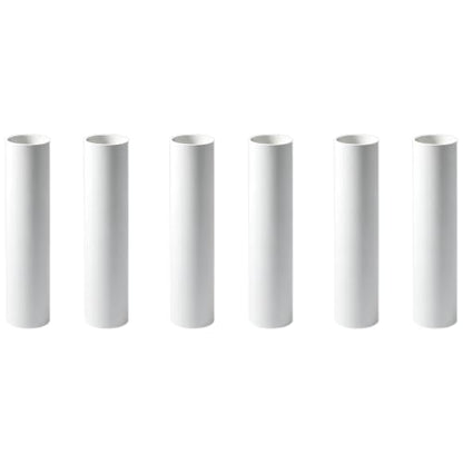 White Plastic Candle Cover Sleeves for Chandeliers - 6 Pack, 4 Inch