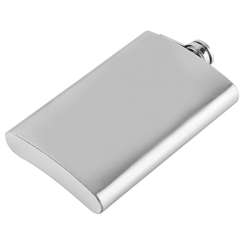 8oz Stainless Steel Pocket Alcohol Flask - Silver Durable Travel Bottle