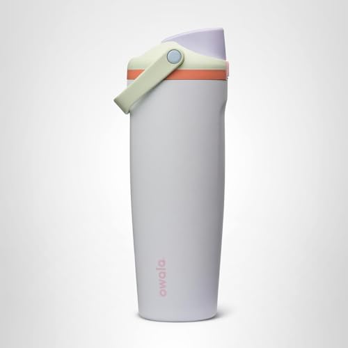 Owala FreeSip Sway Insulated Stainless Steel Water Bottle with Two-Way Spout, Built-In Straw and Bucket Handle, Made for Travel, School, and Sports, 40oz, BPA Free, Leak Proof, Beach House
