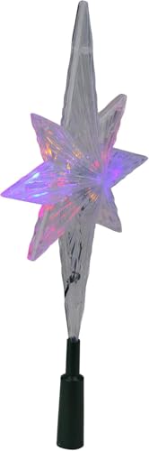 Lighted LED Color Changing Christmas Tree Topper - Star, Multi Lights, 11 Inches