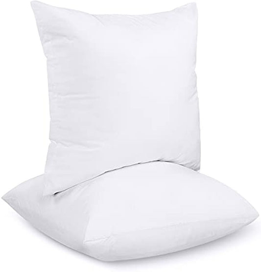 Utopia Bedding 12x12 Pillow Inserts, Set of 2, White – Indoor Decorative Throw Pillows for Bed, Sofa & Couch – Soft, Supportive & Fluffy Cushion Inserts