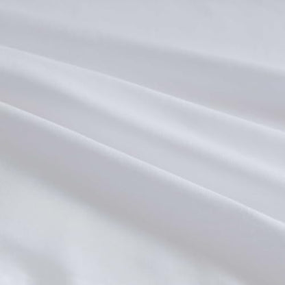 Queen Size Bed Skirt Cotton Percale 15-Inch Drop - Charlotte White