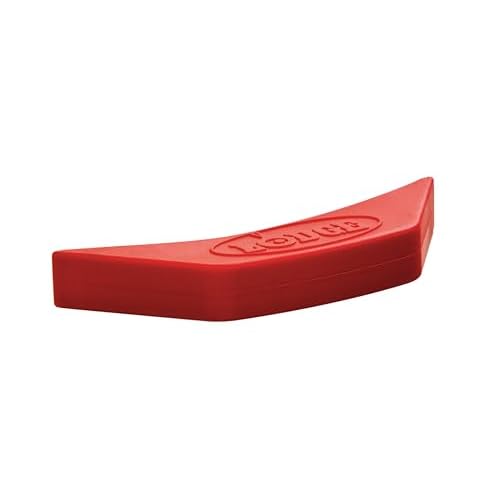 Lodge Silicone Assist Handle Holder - Dishwasher Safe Hot Handle Holder Designed for Traditional Lodge Cast Iron Dual Handle Products - Reusable Heat Protection Up to 450¡Æ - Red
