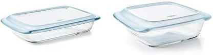 OXO Good Grips Glass Baking Dish Set - Freezer-to-Oven Safe, 3 Qt & 2 Qt with Lids | Clear, 9 x 13 & 8 x 8