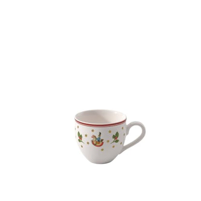 Villeroy & Boch Toy's Delight Demi Porcelain Cup 3.4oz White & Colorful Christmas Pattern