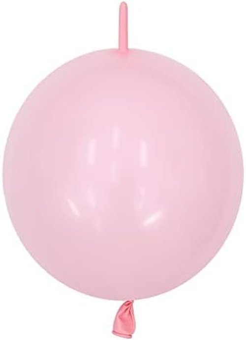 IN-JOOYAA 6 Inch Baby Pink Latex Quick Link Balloons - 100 Pcs for Party Decorations